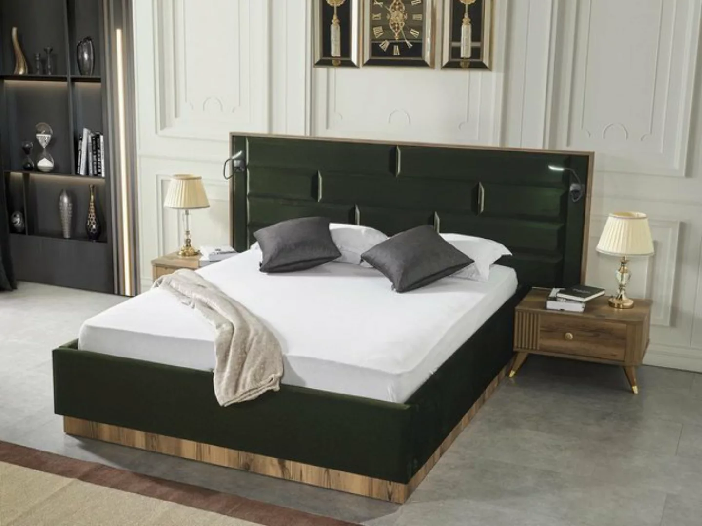 JVmoebel Bett Design Bett Doppelbett Holz Luxus Betten Schlafzimmer Möbel, günstig online kaufen
