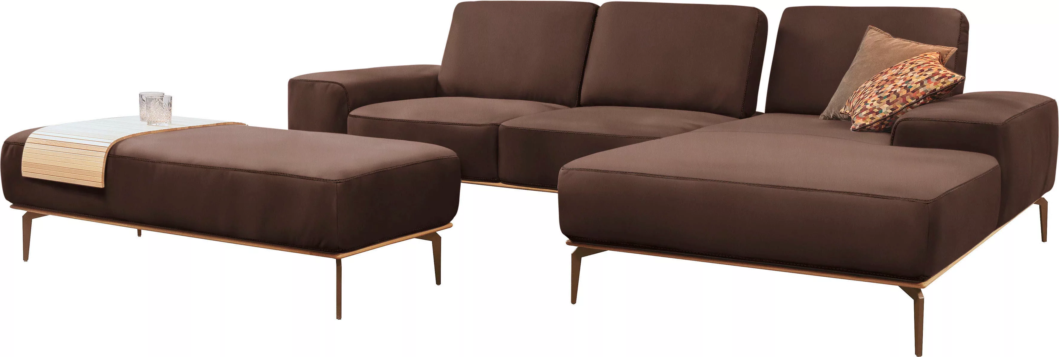 W.SCHILLIG Ecksofa "run, Designsofa mit tollem Sitzkomfort, L-Form", mit Ho günstig online kaufen