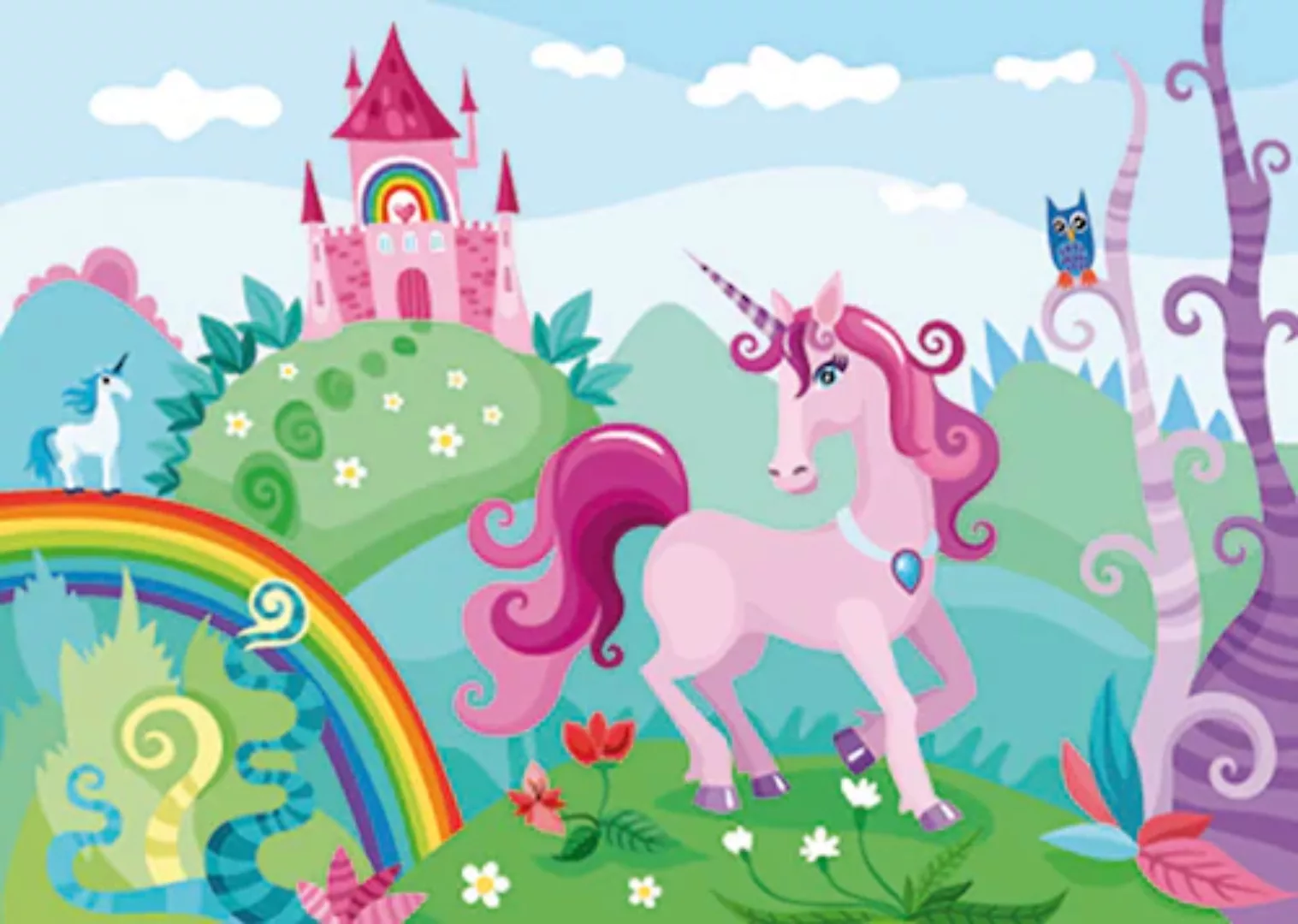 Papermoon Fototapete »Kids purple Unicorn«, matt günstig online kaufen