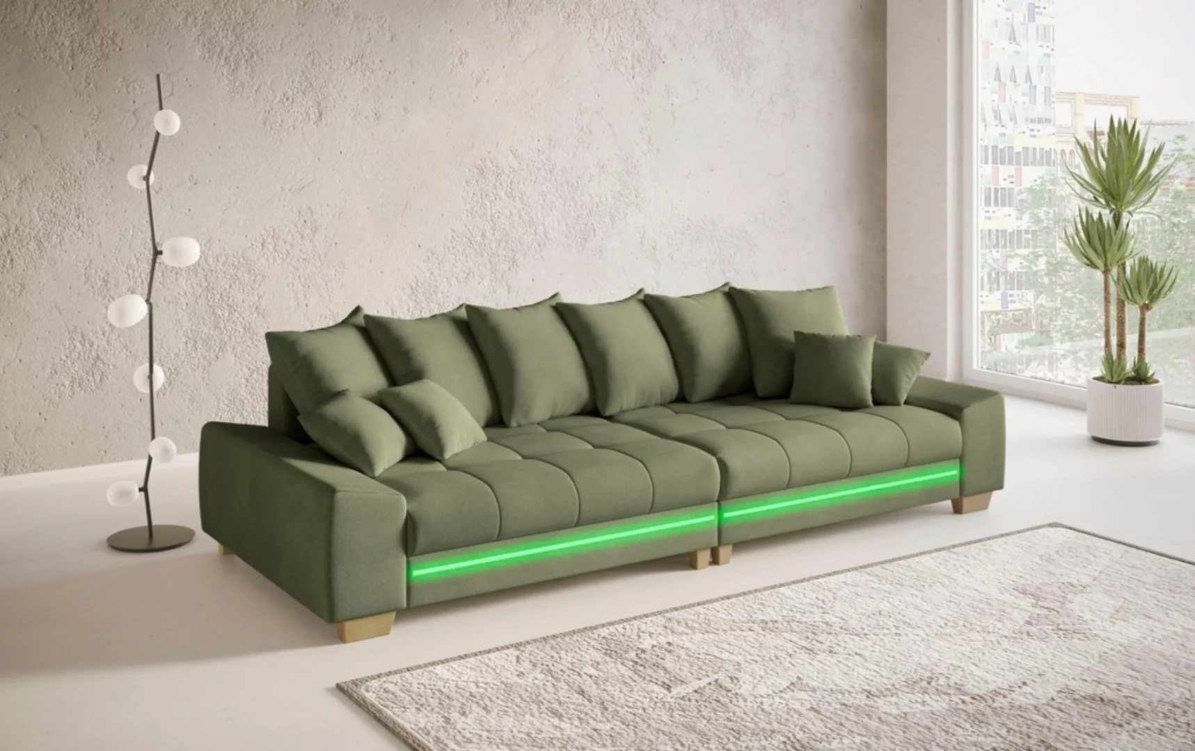 Mr. Couch Big-Sofa "Nikita II", mit RGB-LED Beleuchtung, Kaltschaumpolsteru günstig online kaufen