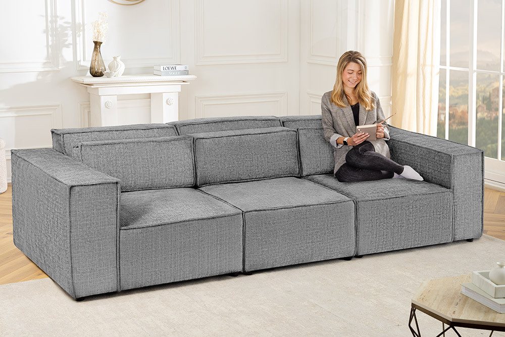 riess-ambiente 3-Sitzer BOSSA NOVA 260cm grau, Einzelartikel 1 Teile, Wohnz günstig online kaufen