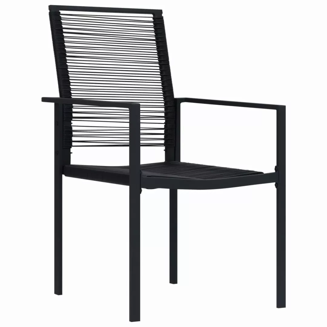 Gartenstühle 2 Stk. Pvc Rattan Schwarz günstig online kaufen