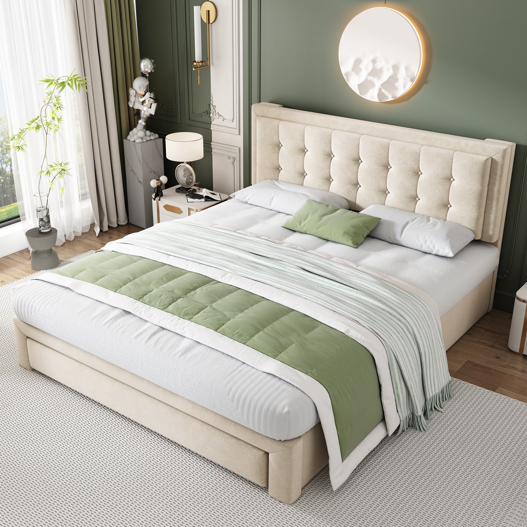 HAUSS SPOLE Polsterbett 180x200cm Hydraulisch Bett günstig online kaufen