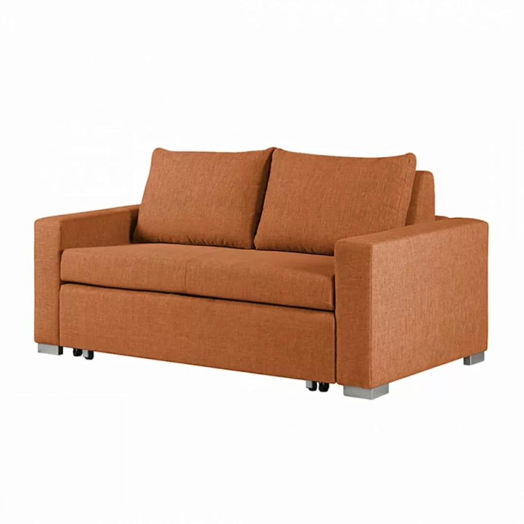 home24 mooved Schlafsofa Latina 2-Sitzer Orange Webstoff 190x90x90 cm (BxHx günstig online kaufen