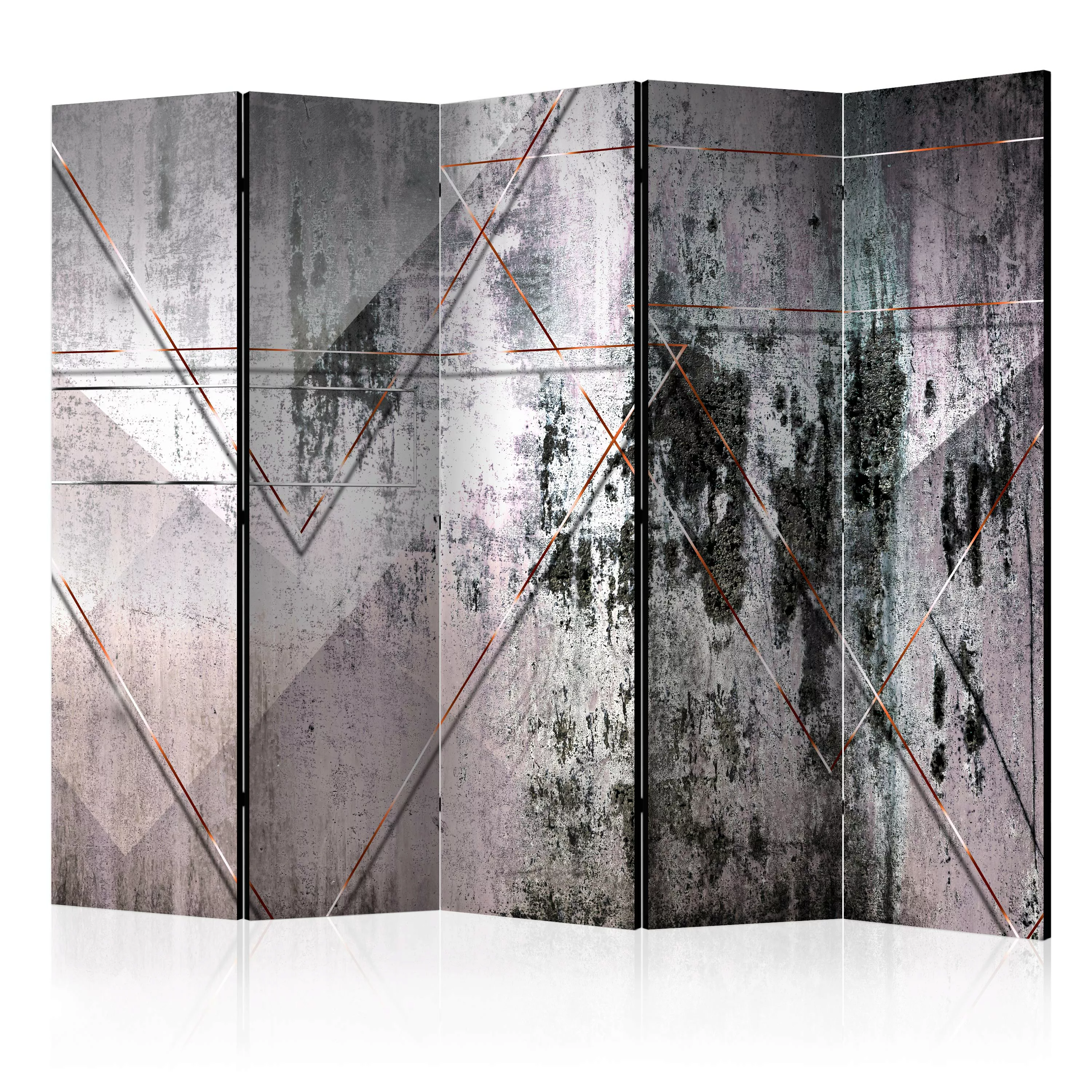 5-teiliges Paravent - Geometric Wall Ii [room Dividers] günstig online kaufen