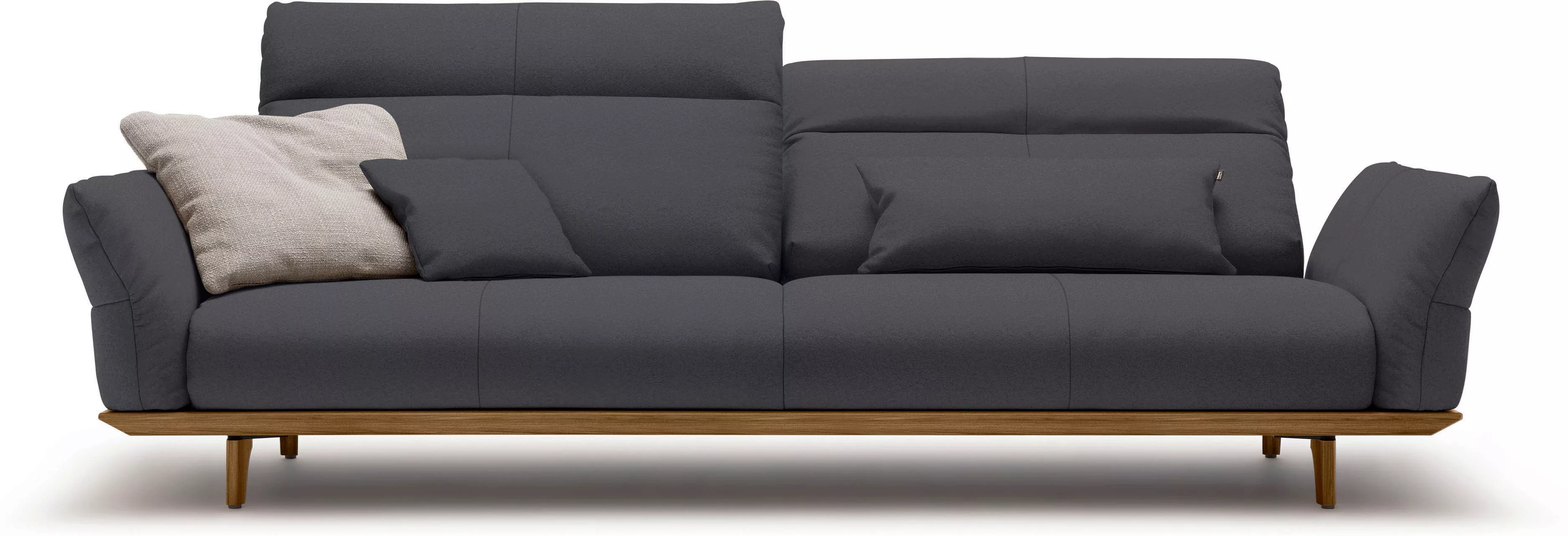 hülsta sofa 4-Sitzer "hs.460", Sockel in Nussbaum, Füße Nussbaum, Breite 24 günstig online kaufen