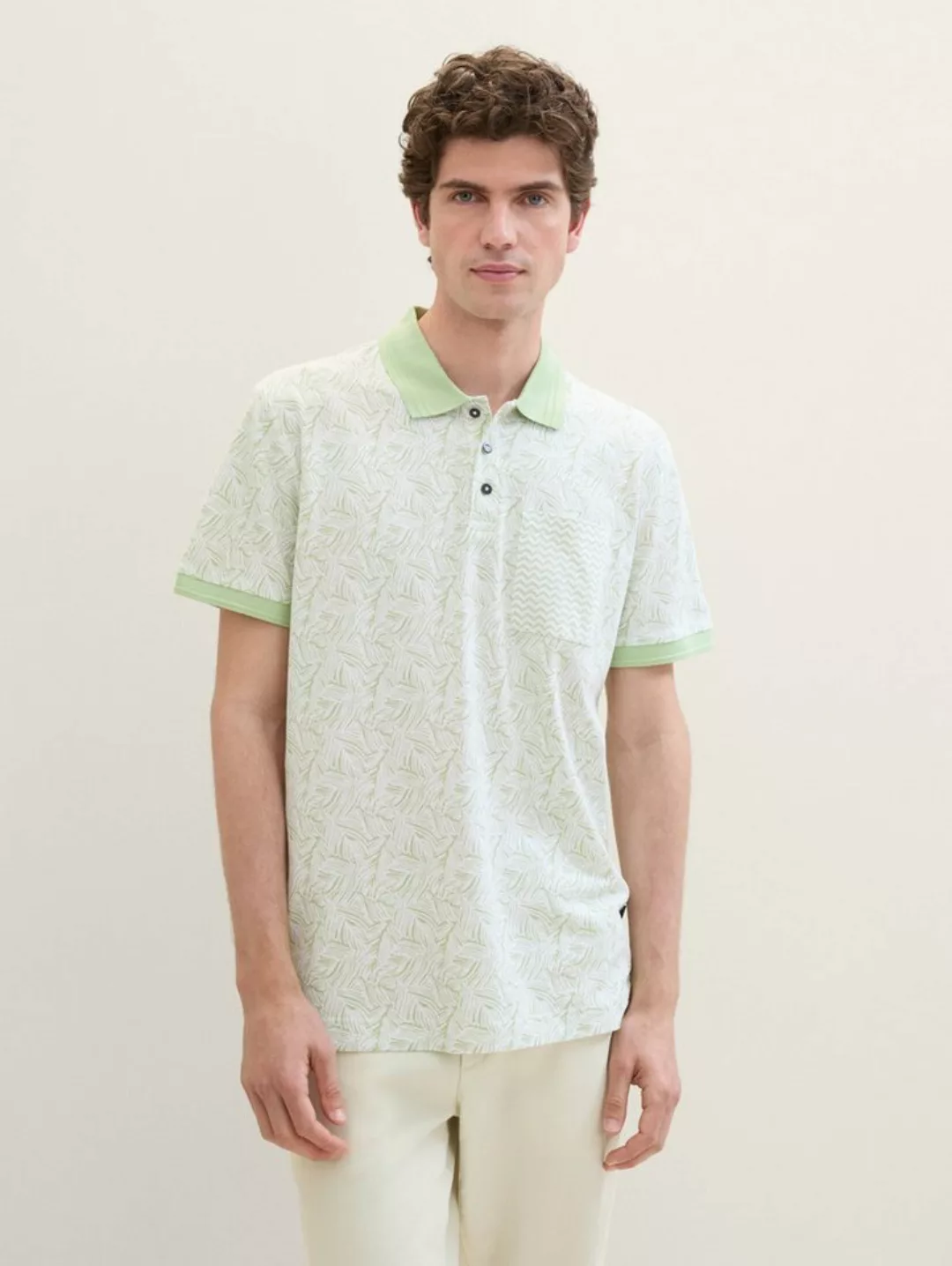 TOM TAILOR Poloshirt Poloshirt mit Allover Print günstig online kaufen