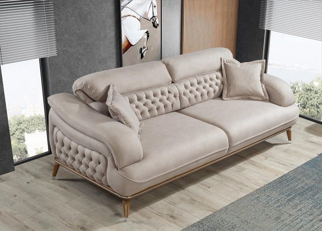 Xlmoebel Sofa Luxuriöses Dreisitzer-Sofa mit modernem Design aus Textilien günstig online kaufen