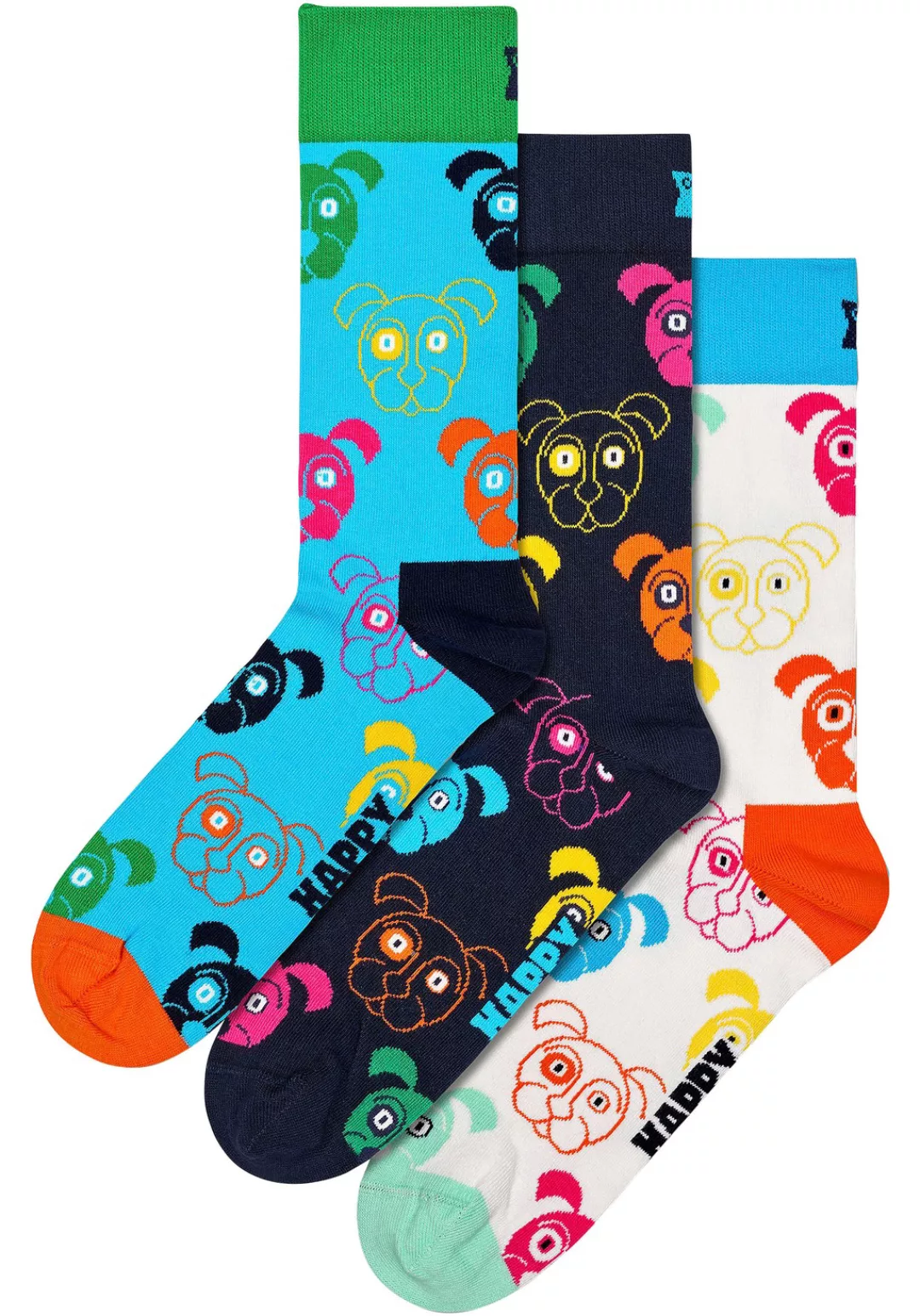 Happy Socks Socken "3-Pack Mixed Dog Socks Gift Set", (3 Paar, Geschenk Box günstig online kaufen