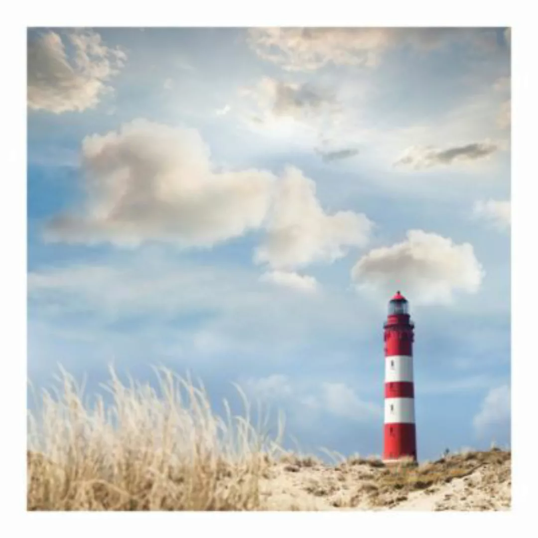 Bilderwelten Fototapete Strand Leuchtturm in den Dünen blau Gr. 480 x 320 günstig online kaufen
