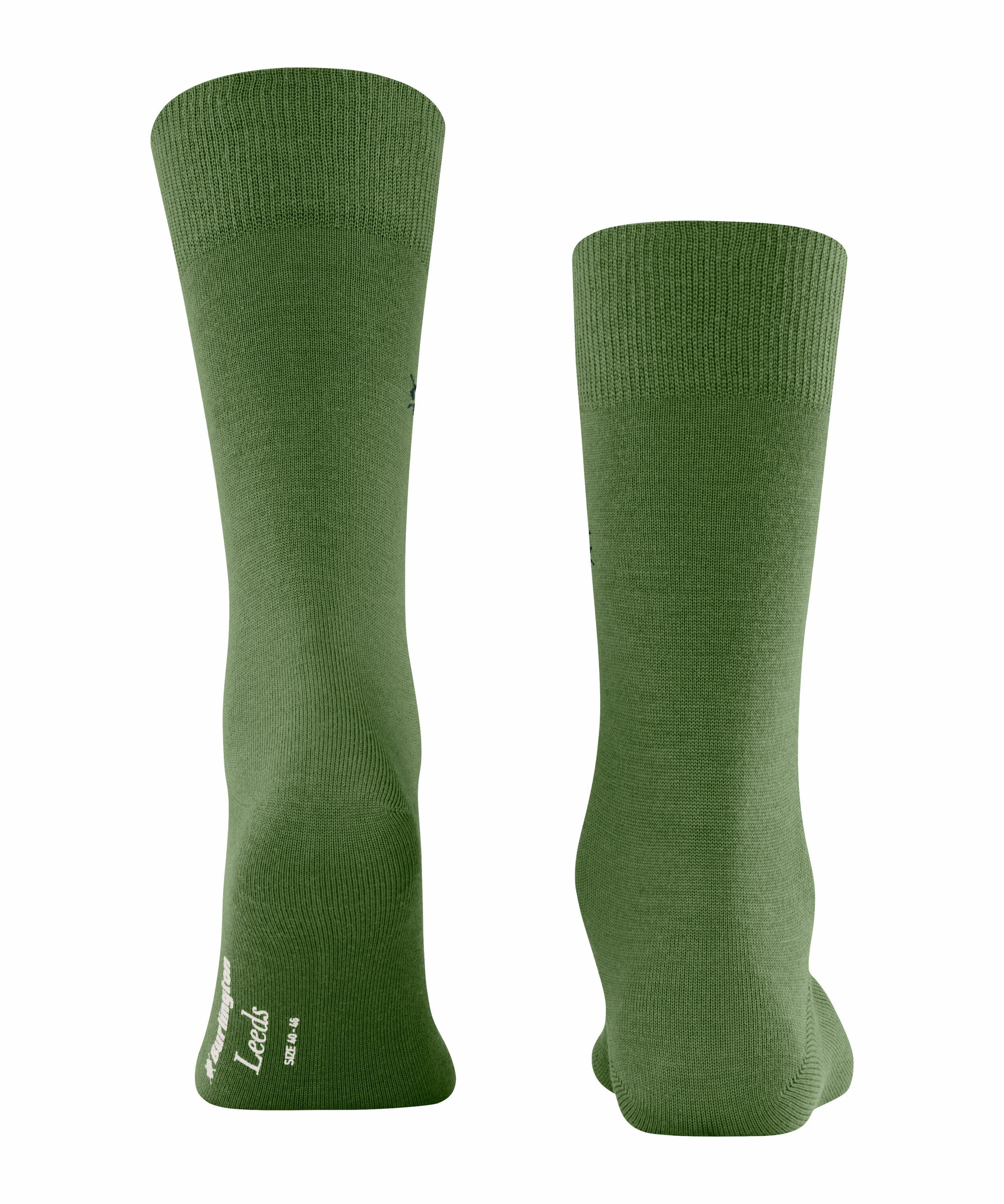 Burlington Leeds Herren Socken, 40-46, Grün, Uni, Schurwolle, 21007-765602 günstig online kaufen