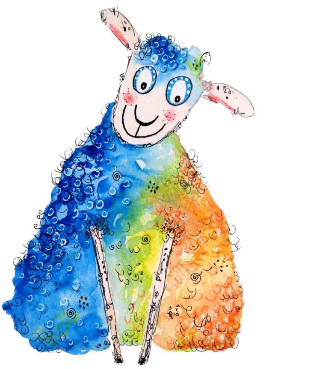 Wall-Art Wandtattoo "Lebensfreude Happy Sheep", (1 St.) günstig online kaufen