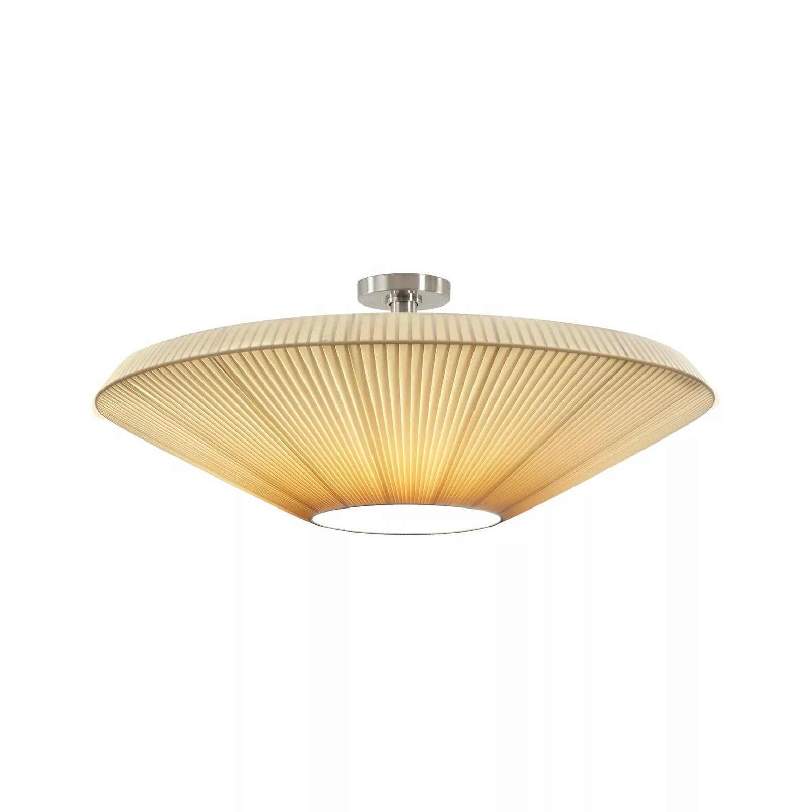 Bover Deckenlampe Siam 80, nickel/cremefarben, Kunststoff günstig online kaufen