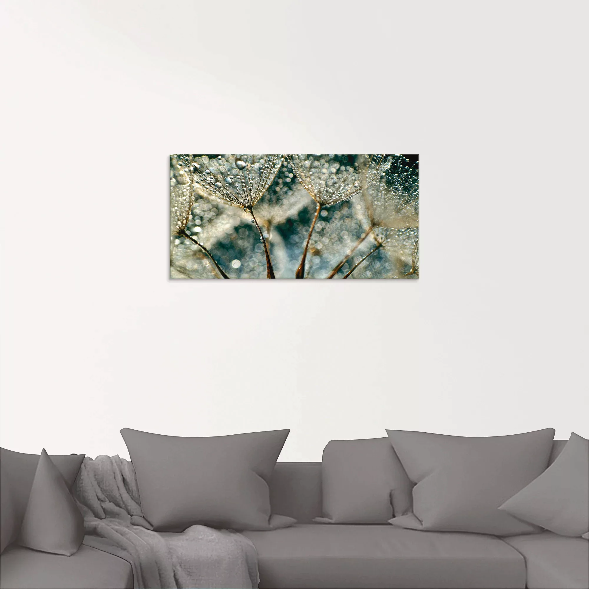 Artland Glasbild »Pusteblume Regenschauer«, Blumen, (1 St.) günstig online kaufen