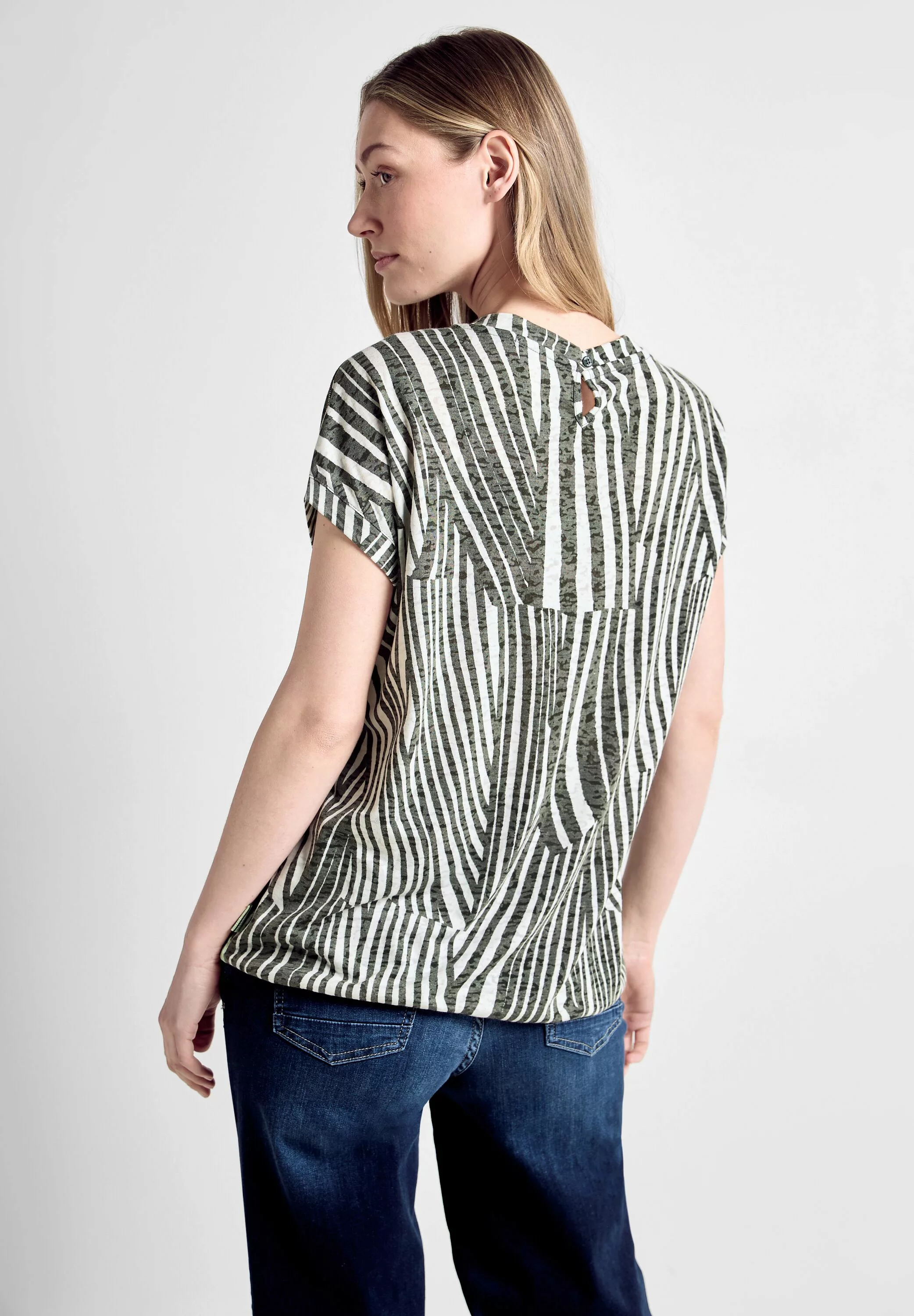 Cecil Print-Shirt, mit auffälligem Burn-Out Muster günstig online kaufen