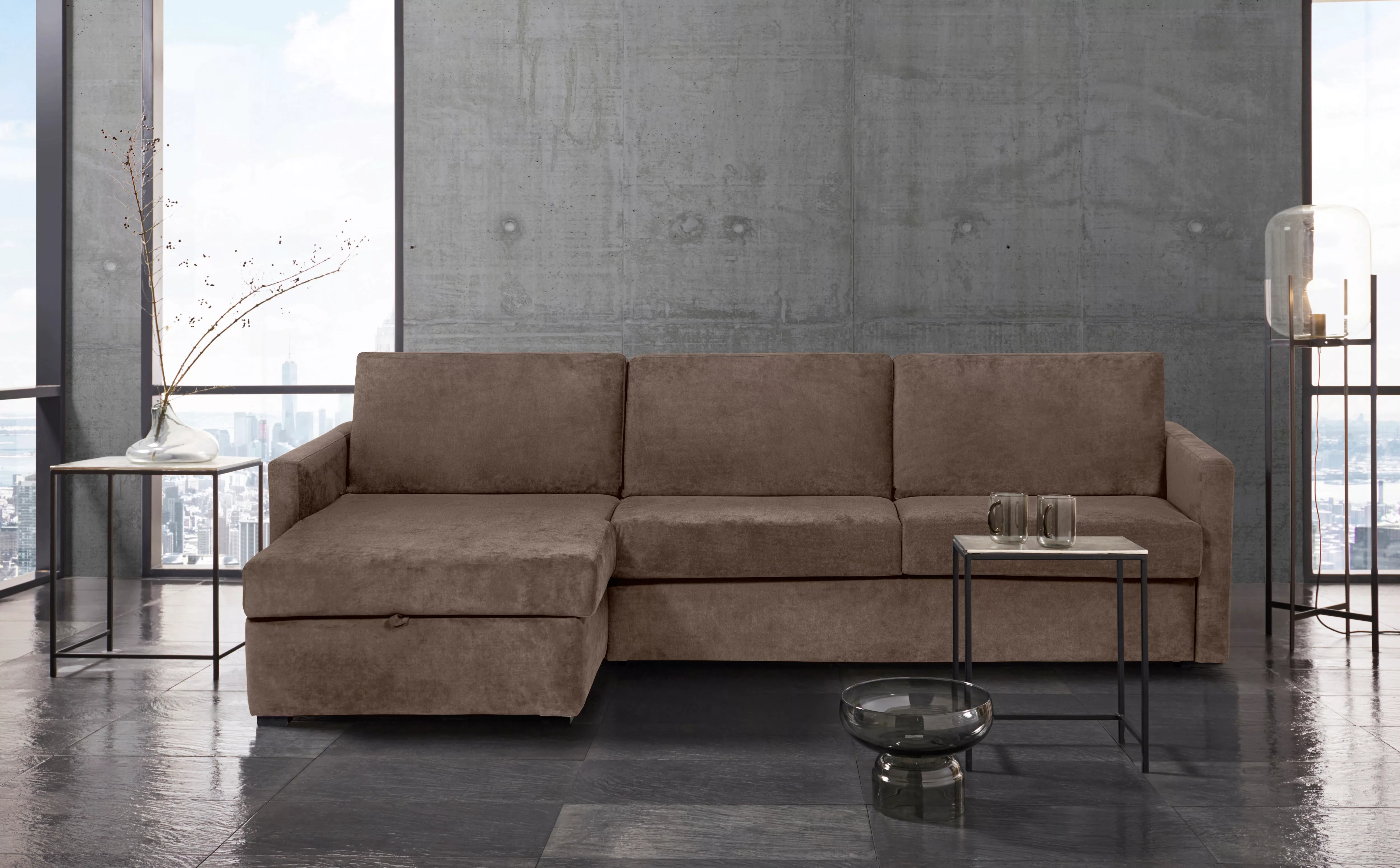 Places of Style Schlafsofa "GOLDPOINT Ecksofa 264 cm, Liegefläche (140/200c günstig online kaufen