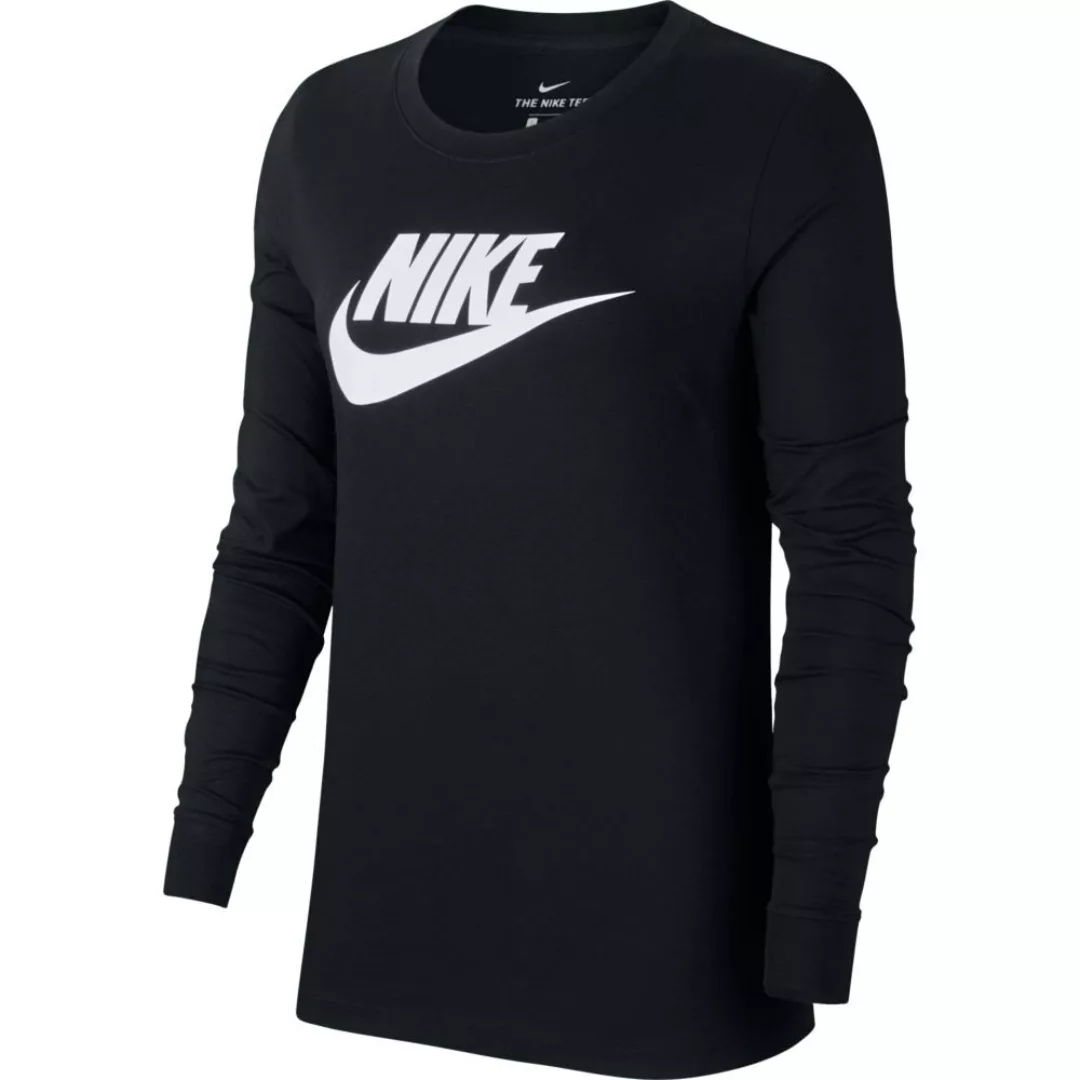 Nike Sportswear Essential Icon Futura Langarm-t-shirt S Black / White günstig online kaufen