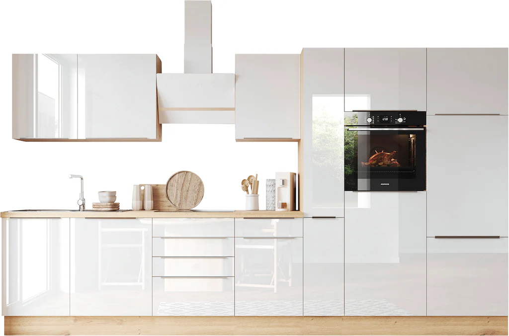 RESPEKTA Küchenzeile "Safado aus der Serie Marleen", Breite 370 cm, mit Sof günstig online kaufen