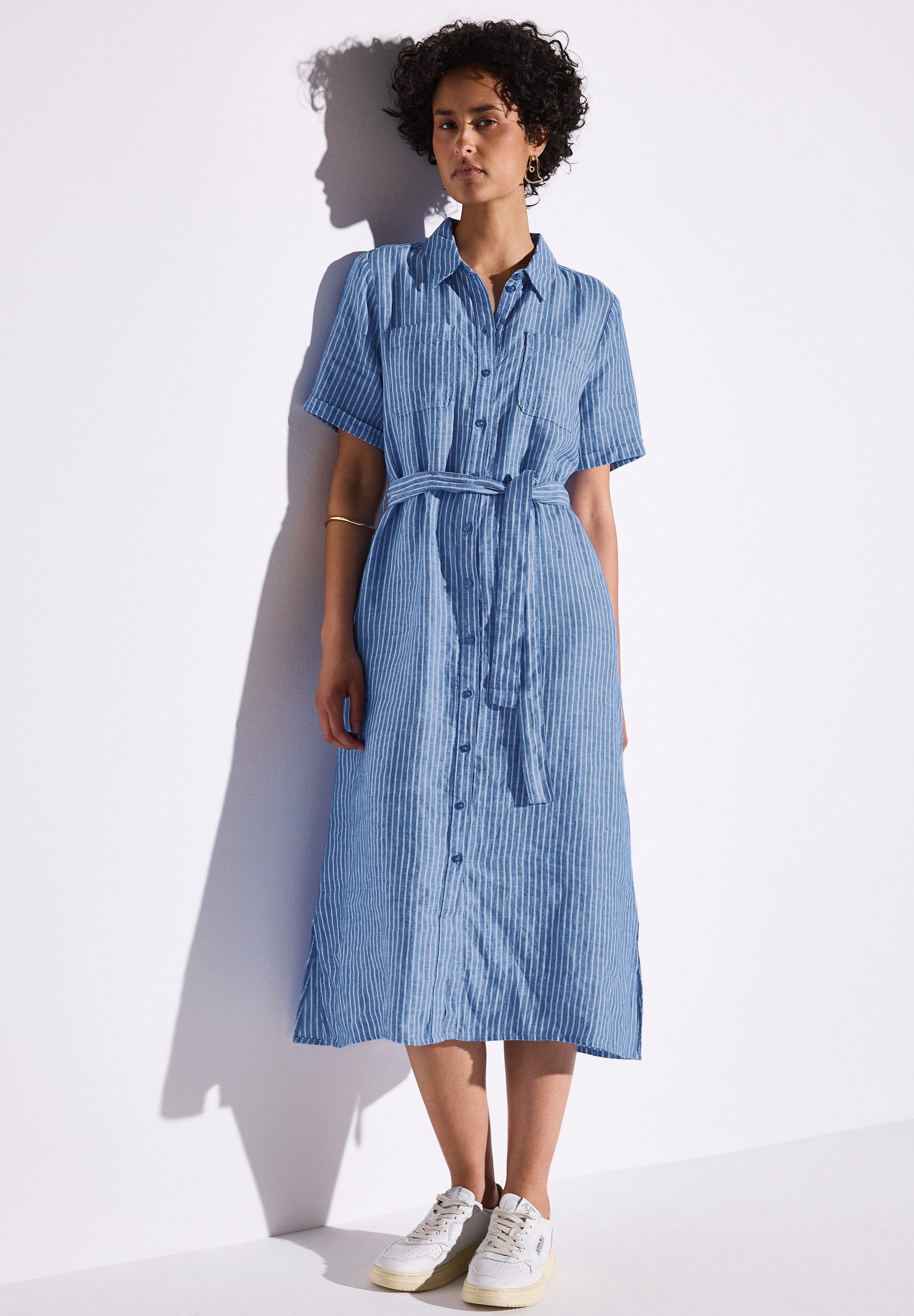 STREET ONE Blusenkleid, mit Bindegürtel zum Taillieren günstig online kaufen