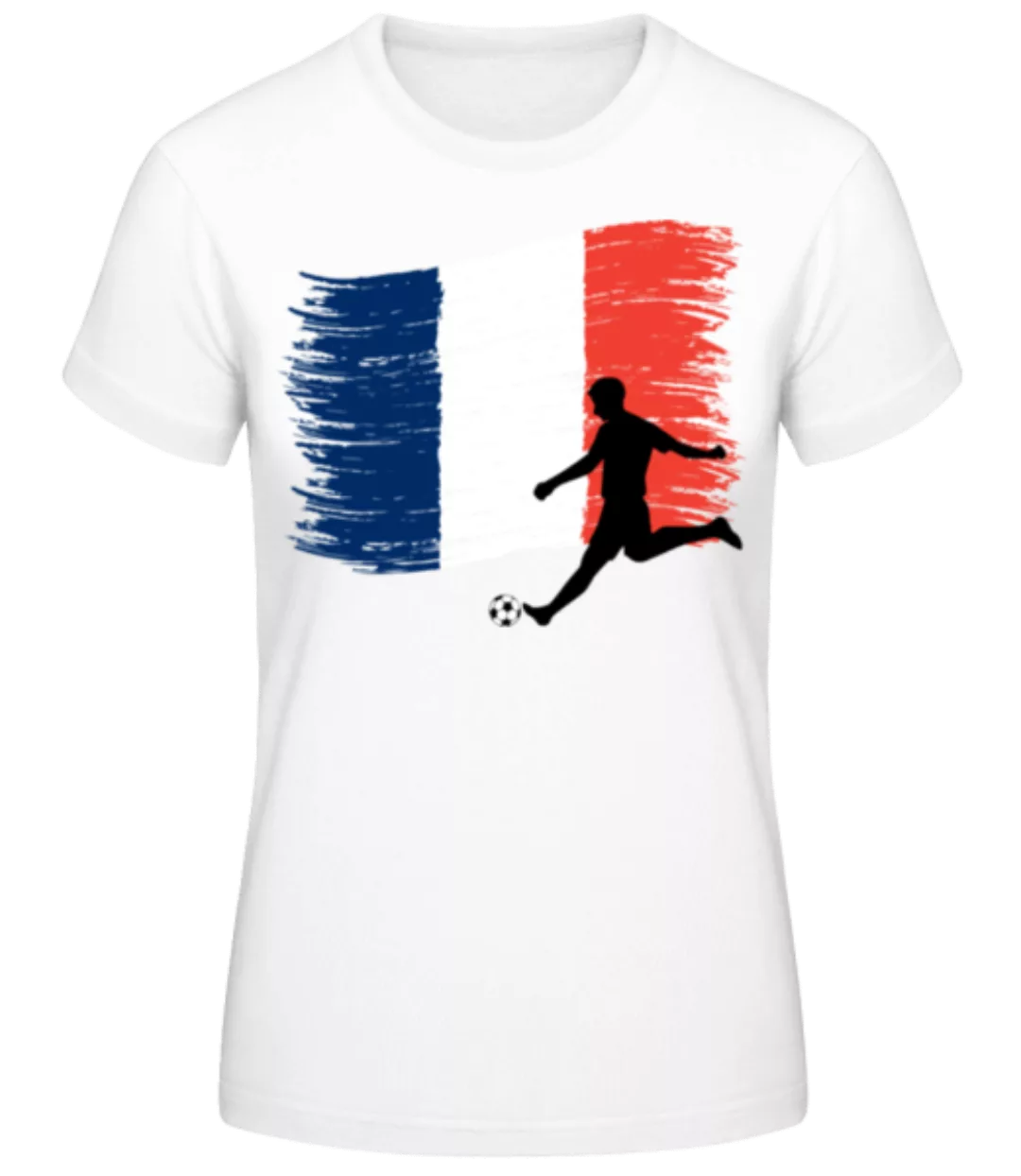 Französische Fahne Fußballer · Frauen Basic T-Shirt günstig online kaufen