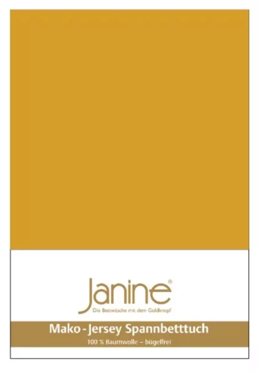 Janine Janine Spanbetttuch Mako-Feinjersey 5007 honiggold (73) Größe:  100x günstig online kaufen