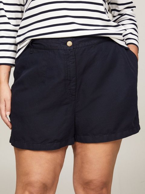 Tommy Hilfiger Curve Shorts CRV SLIM COTTON LINEN SHORT Große Größen günstig online kaufen