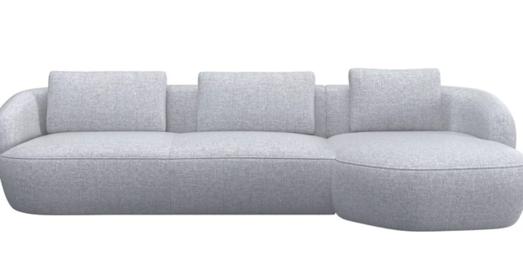 FLEXLUX Wohnlandschaft »Torino, rund, L-Form, Sofa-Ecke mit Recamiere, Long günstig online kaufen