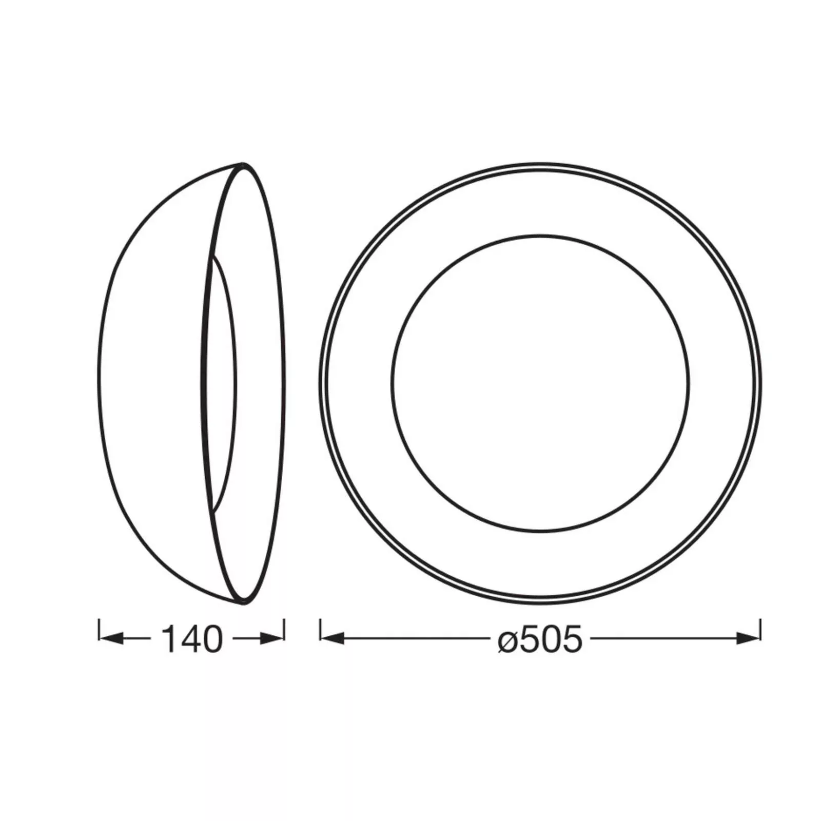 LEDVANCE LED-Deckenleuchte Orbis Alva, schwarz, Metall günstig online kaufen