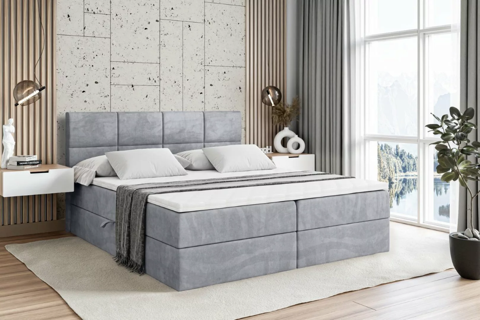 ALTDECOR Boxspringbett ARDENI (Multipocket-Matratze H4, H3 Matratze Bonellf günstig online kaufen