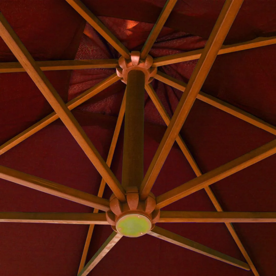 Ampelschirm Mit Mast Terracotta-rot 3x3 M Massivholz Tanne günstig online kaufen