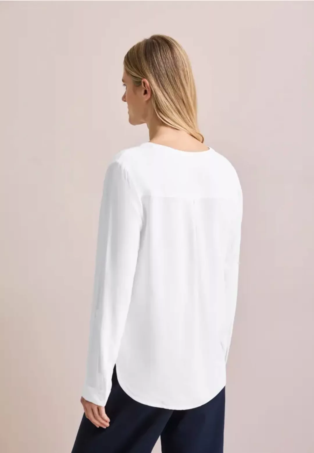 Bluse in Unifarbe günstig online kaufen