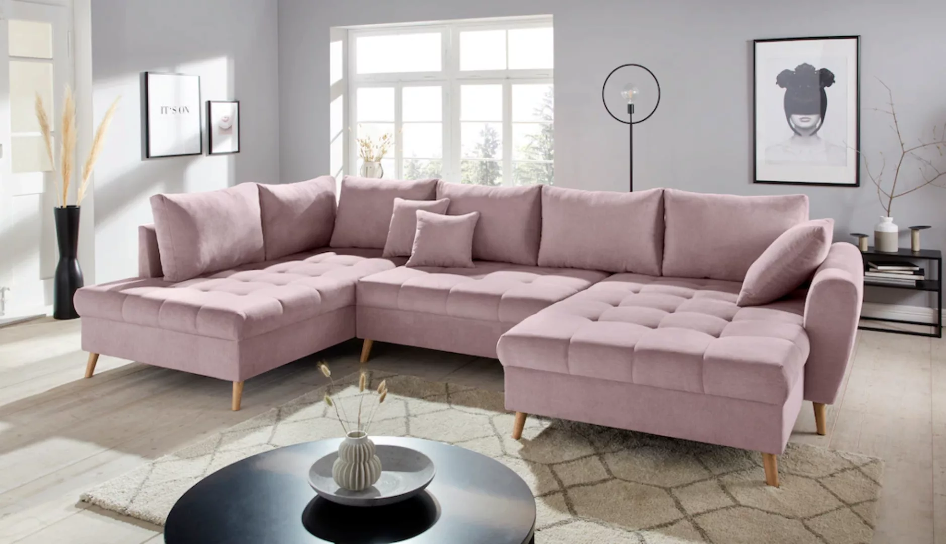 Home affaire Wohnlandschaft "Penelope Luxus U-Form" günstig online kaufen