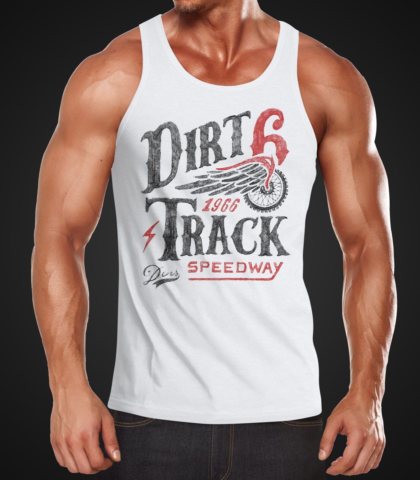 Neverless Tanktop Herren Tank-Top Dirt Track günstig online kaufen