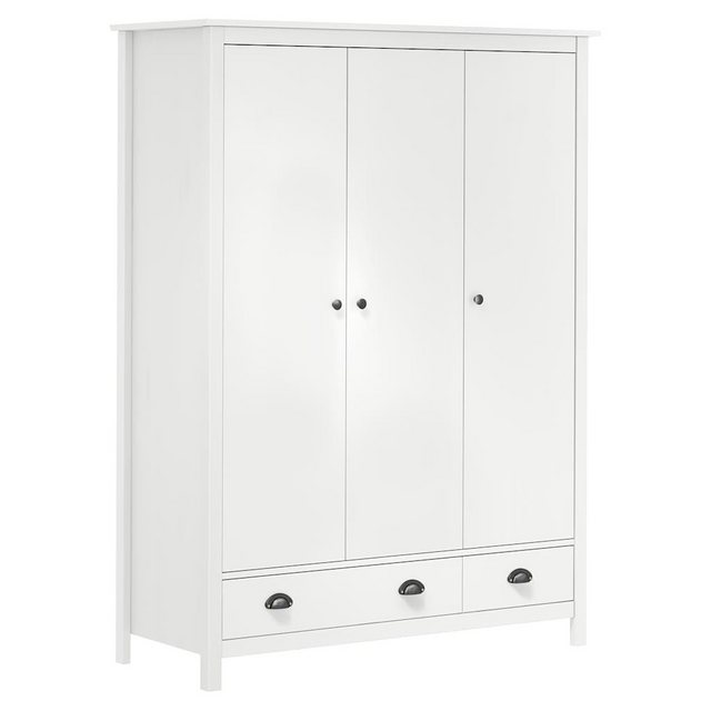 vidaXL Kleiderschrank Kleiderschrank mit 3 Türen Hill Range Weiß 127x50x170 günstig online kaufen