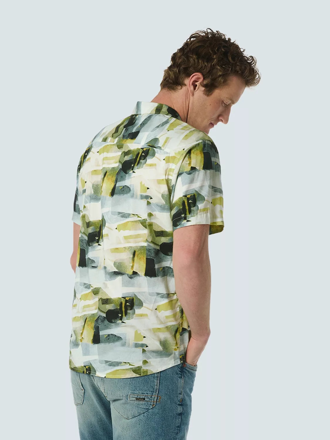 NO EXCESS Kurzarmhemd mit Print - Hemd kurzarm - Resort Collar Allover Prin günstig online kaufen