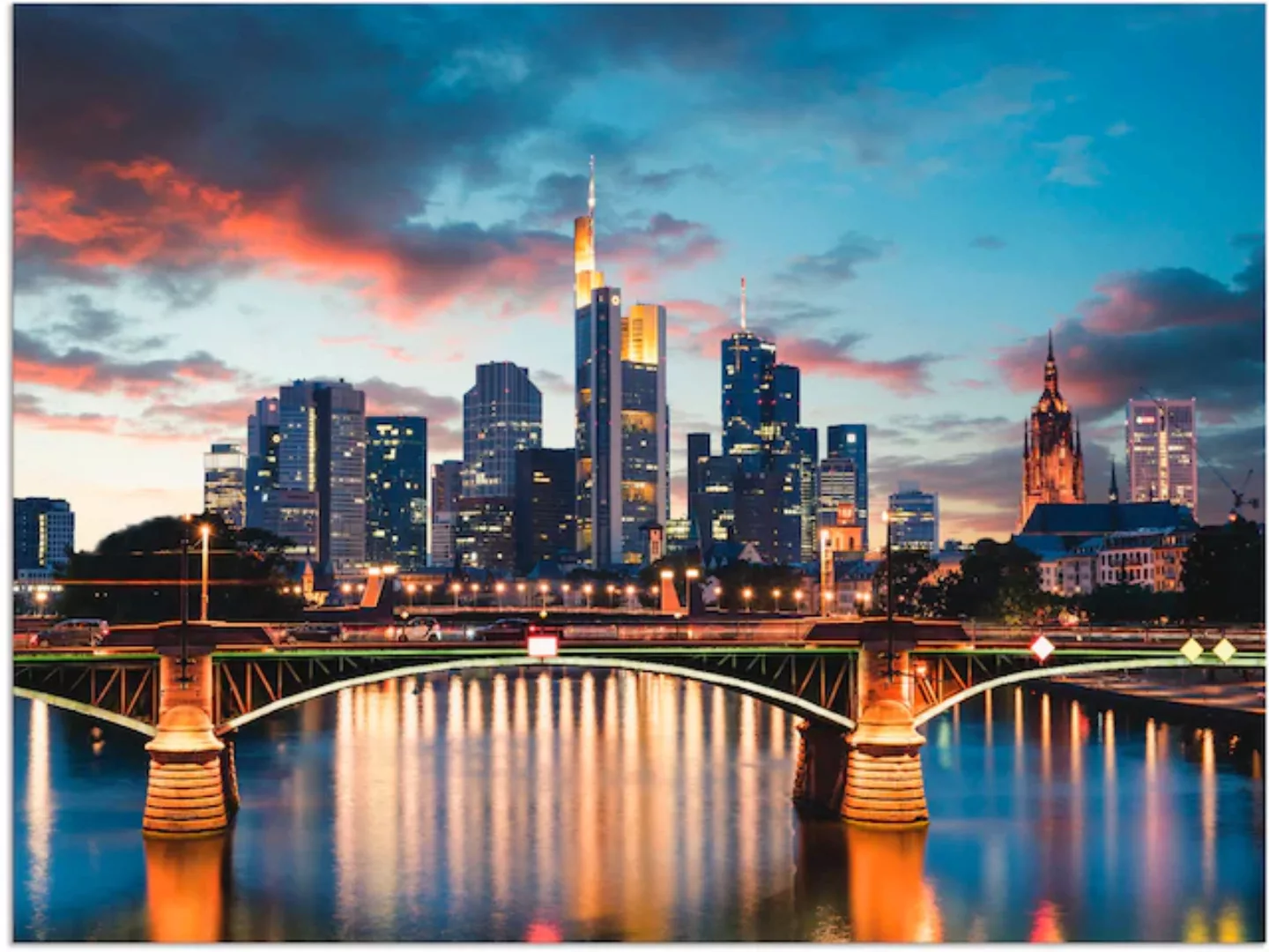 Artland Wandbild »Frankfurt am Main Skyline II«, Deutschland, (1 St.), als günstig online kaufen