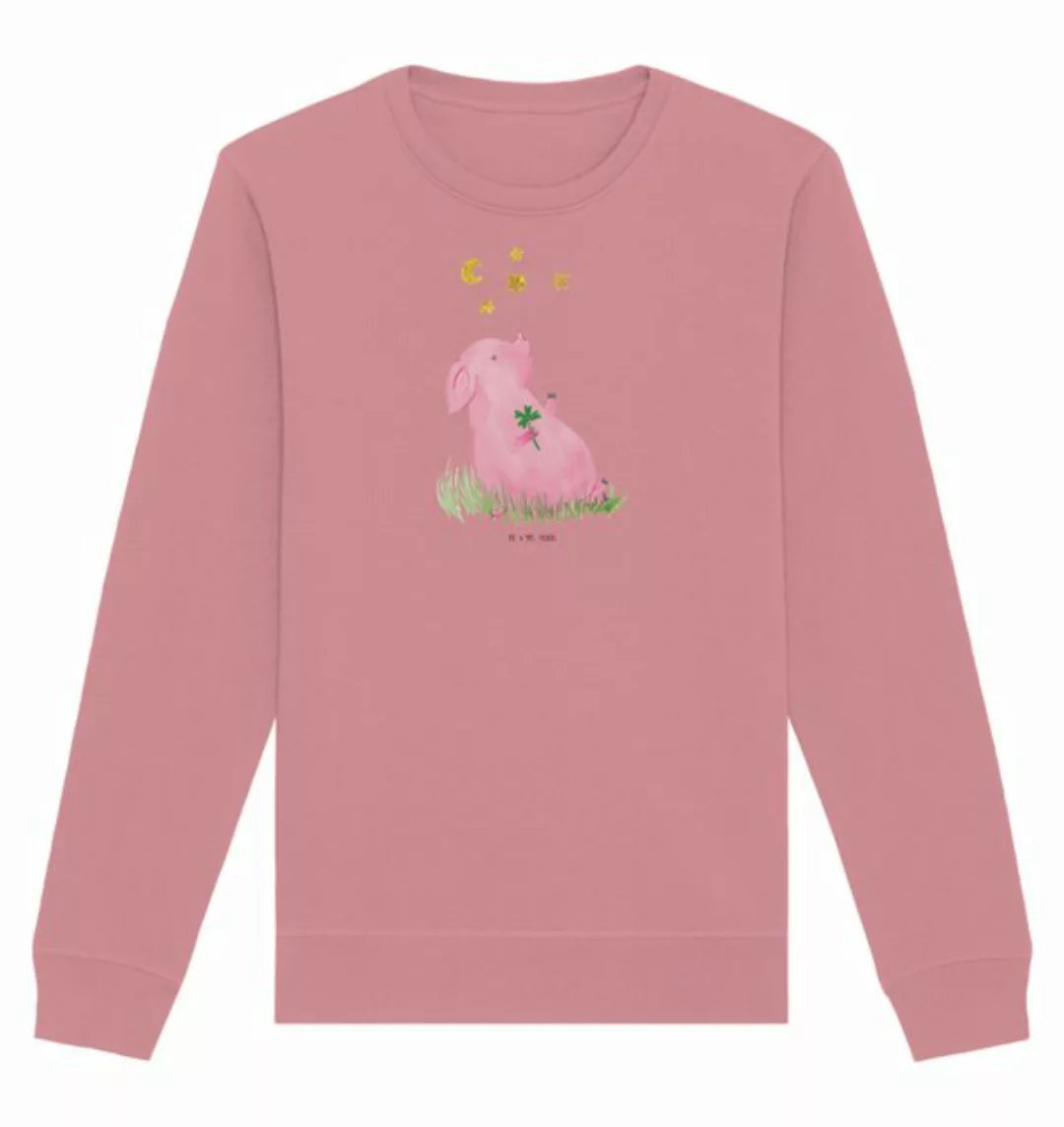 Mr. & Mrs. Panda Longpullover Größe M Schwein Glück - Canyon Pink - Geschen günstig online kaufen