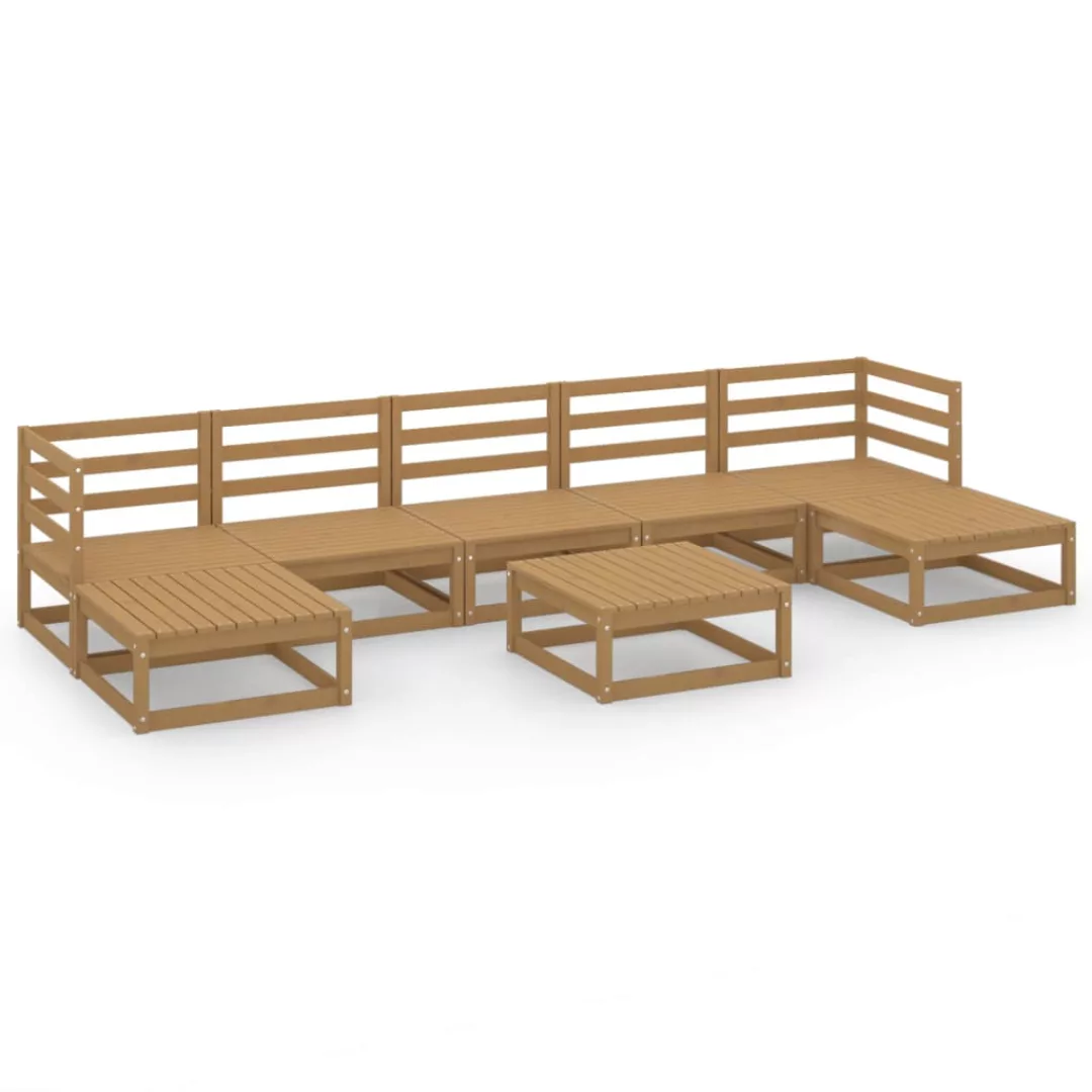 8-tlg. Garten-lounge-set Massivholz Kiefer günstig online kaufen