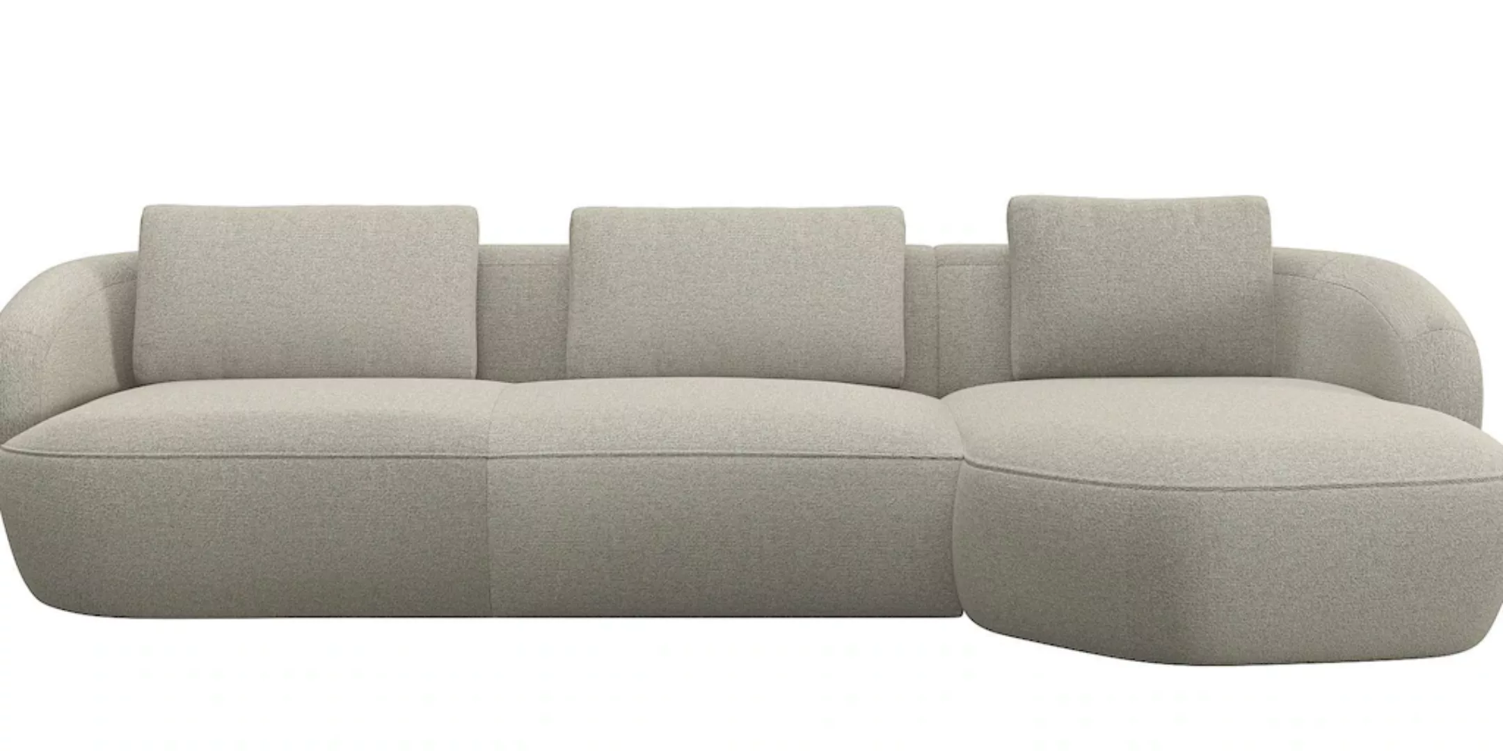 FLEXLUX Wohnlandschaft "Torino, rund, L-Form, Sofa-Ecke mit Recamiere, Long günstig online kaufen