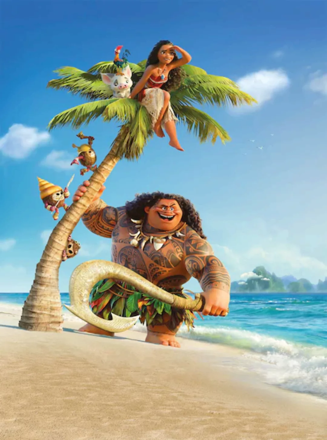 Komar Vliestapete »Vlies - Moana and Maui - Größe 184 x 248 cm«, bedruckt, günstig online kaufen