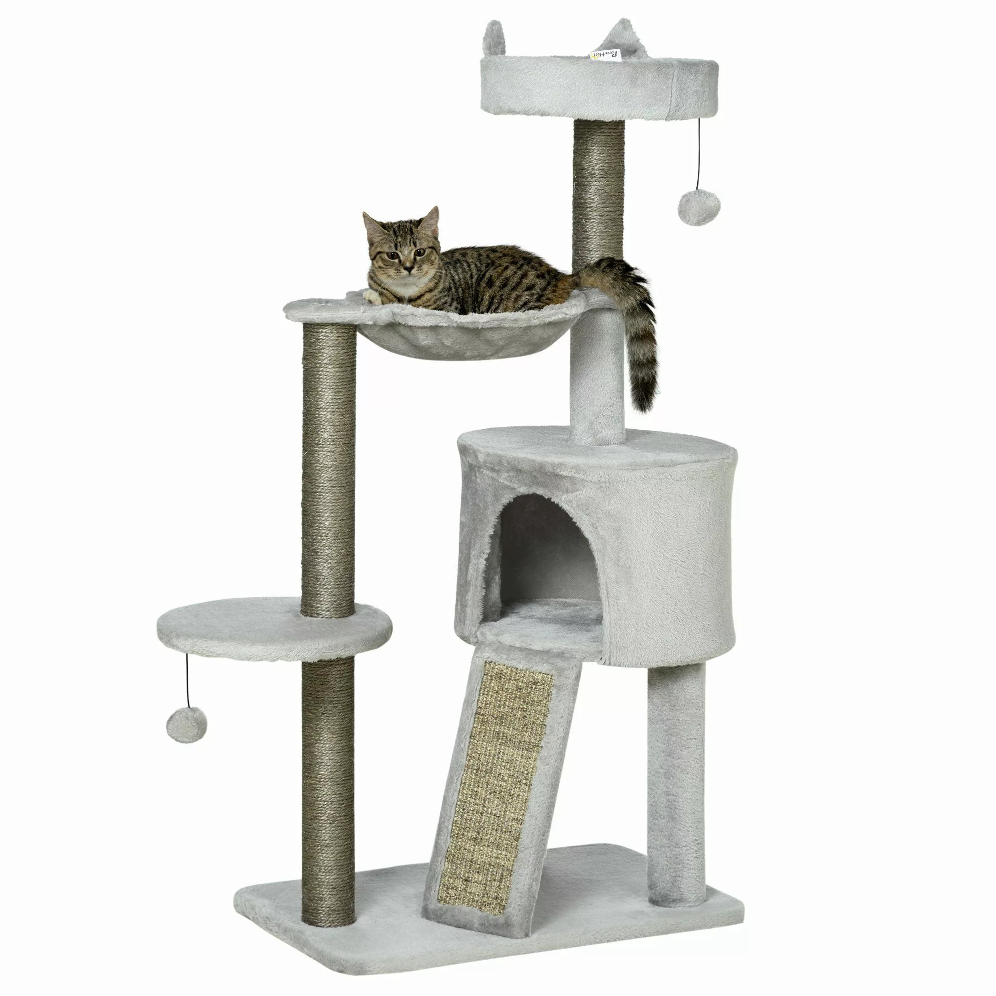 PawHut Kratzbaum inkl. Katzenhöhle, Katzenbett, Katzenhängematte günstig online kaufen