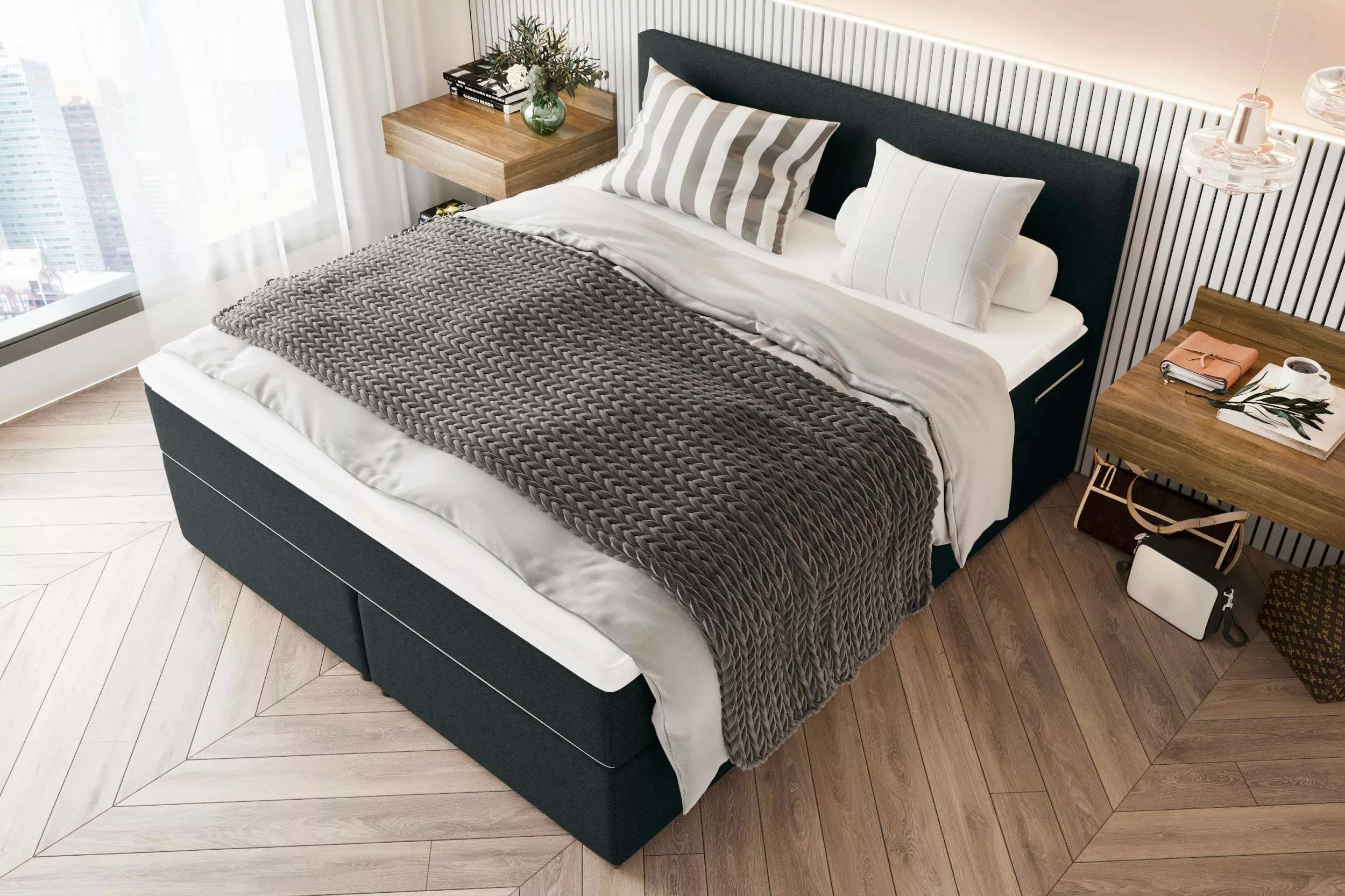 99rooms Boxspringbett Phönix (Schlafzimmerbett, Bett), mit günstig online kaufen