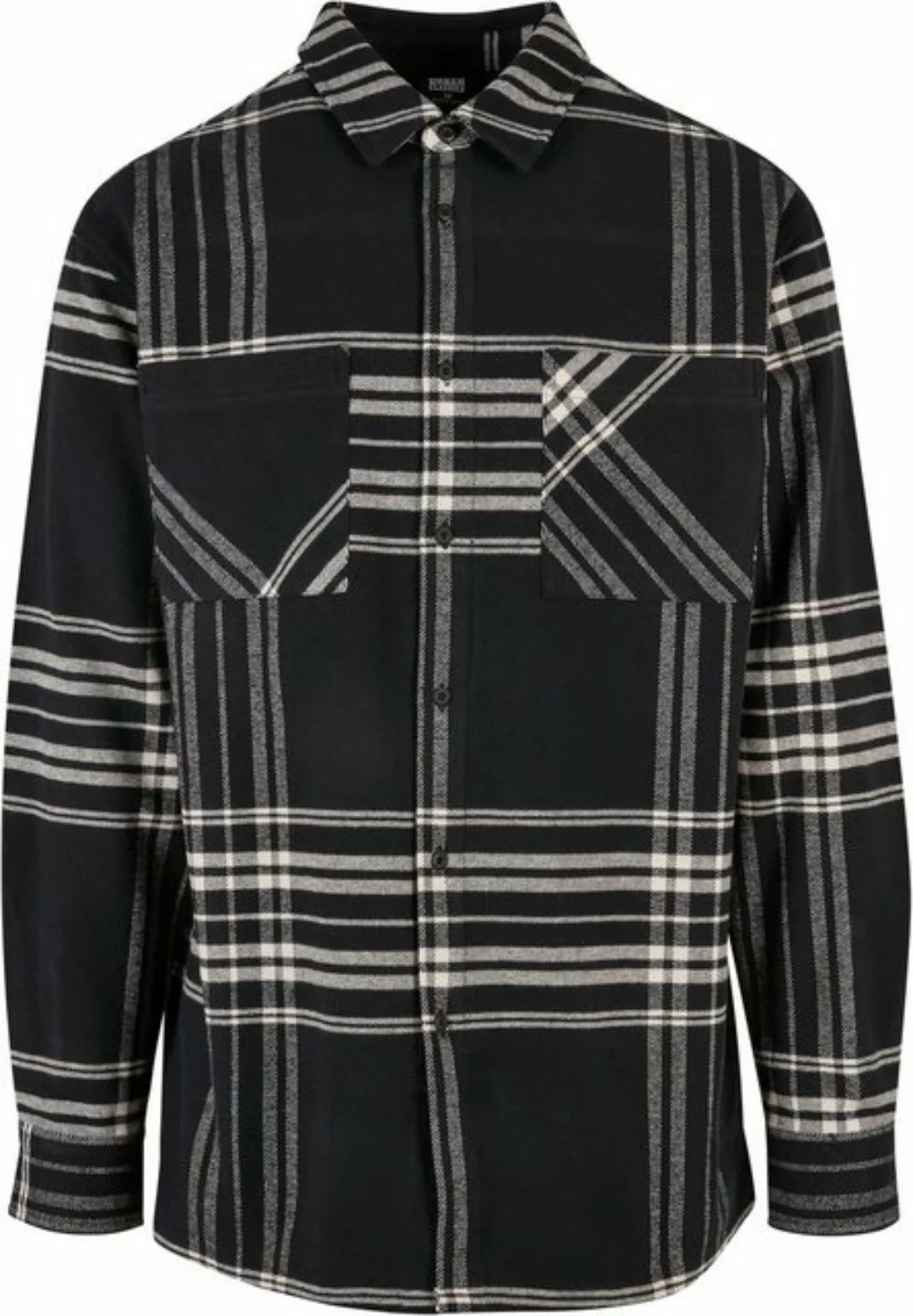 URBAN CLASSICS Langarmhemd Urban Classics Herren Long Oversized Checked Sum günstig online kaufen