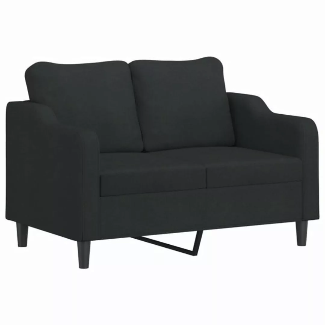 vidaXL Sofa 2-Sitzer-Sofa Schwarz 120 cm Stoff günstig online kaufen