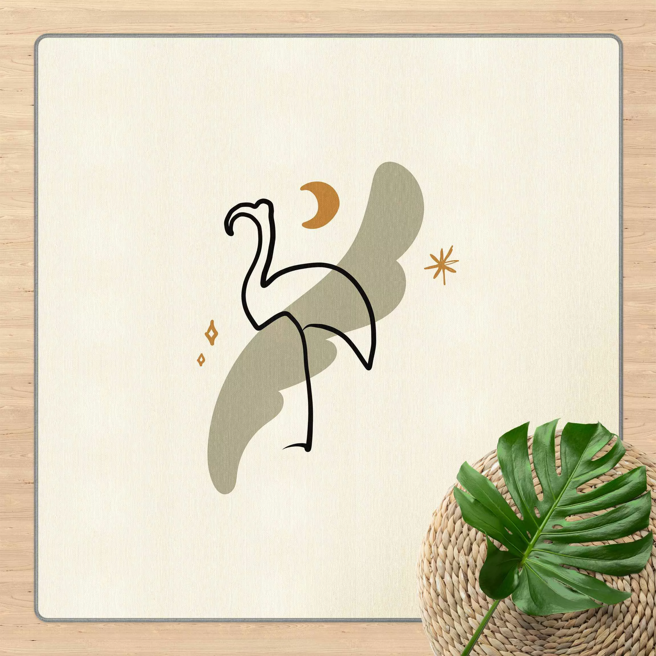 Teppich Picasso Interpretation - Flamingo günstig online kaufen