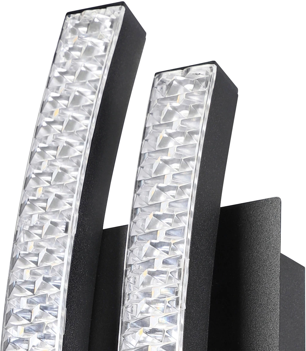 Eglo LED-Wandleuchte Lejias 28,5 cm x 9 cm Schwarz-Transparent günstig online kaufen