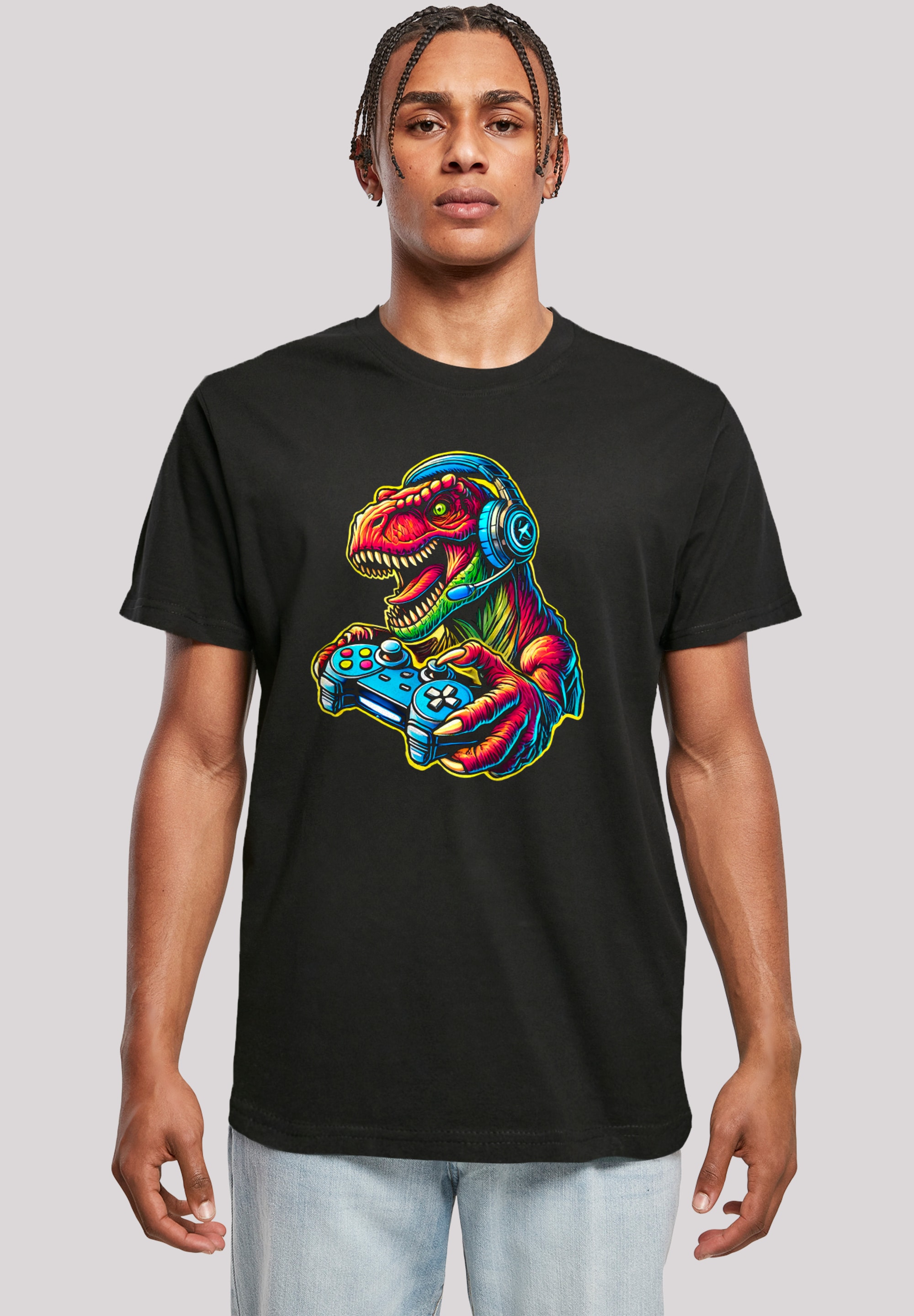 F4NT4STIC T-Shirt "Dinosaurier Gamer", Premium Qualität günstig online kaufen