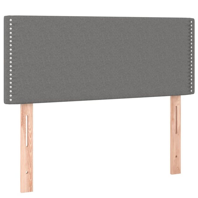 vidaXL Bett, Kopfteil Dunkelgrau 90x5x78/88 cm Stoff günstig online kaufen