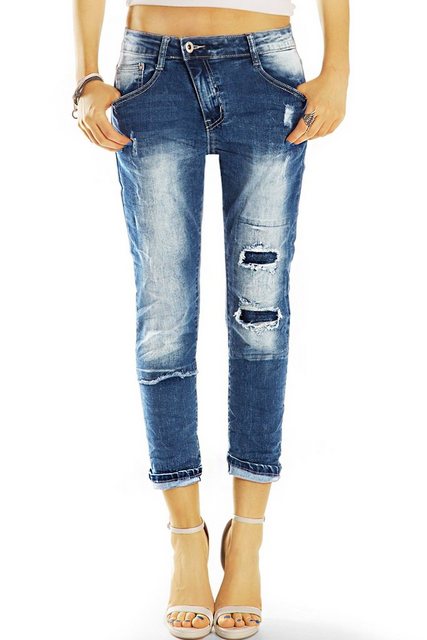 be styled Boyfriend-Jeans 7/8 Damen Jeanshosen, destroyed look medium waist günstig online kaufen