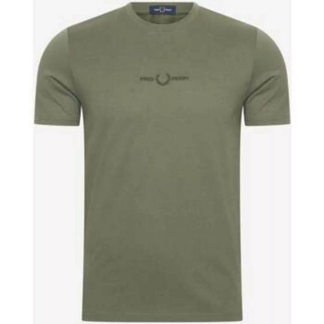 Fred Perry  T-Shirts & Poloshirts Besticktes T-Shirt - Lorbeerkranzgrün günstig online kaufen